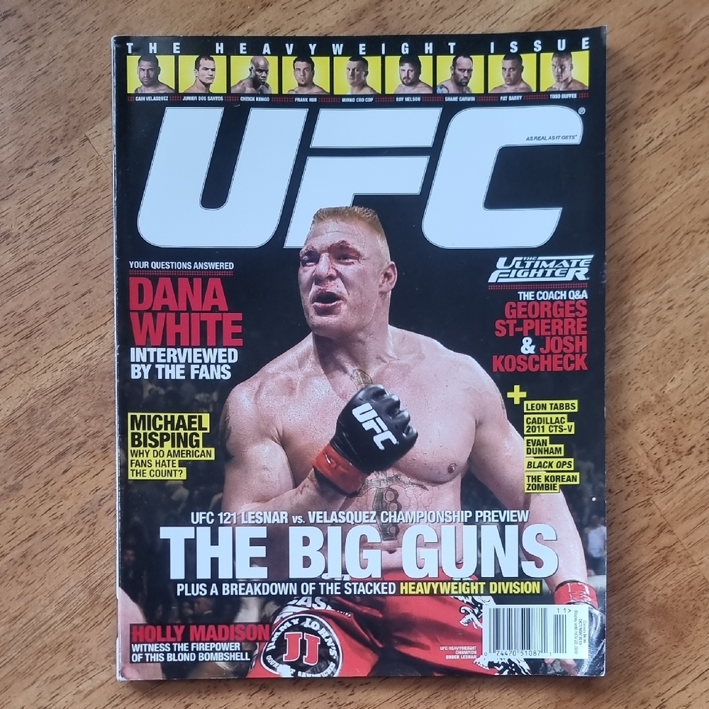UFC Magazine Featuring Fighter Brock Lesnar October November 2010